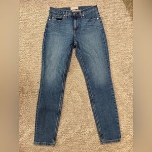 Everlane High Rise Skinny Jean Medium Wash Stretch Denim Size 28